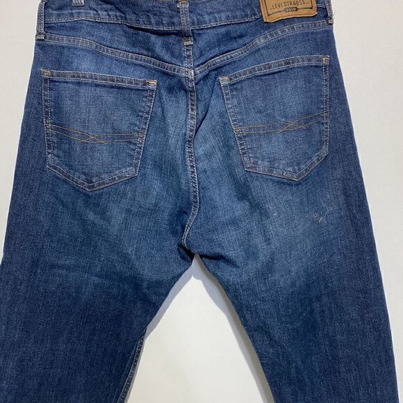 Levi's Men's Blue Signature Gold Cotton Regular Straight Leg Jeans Size 34x32 - Picture 6 of 10